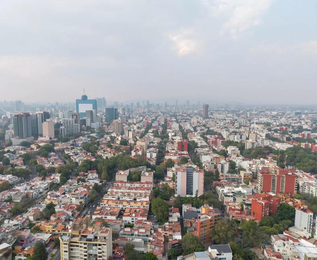 Vista aerea de la Ciudad de Mexico